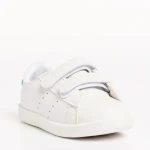 Детски спортни обувки  бели  със зелено  от еко кожа Barney