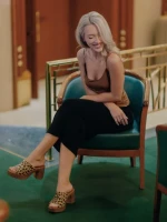 Дамски чехли  Girlhood леопардови  от велур  Anisa