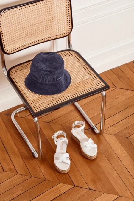 Дамски сандали  Girlhood бели  от естествена кожа  Caderina