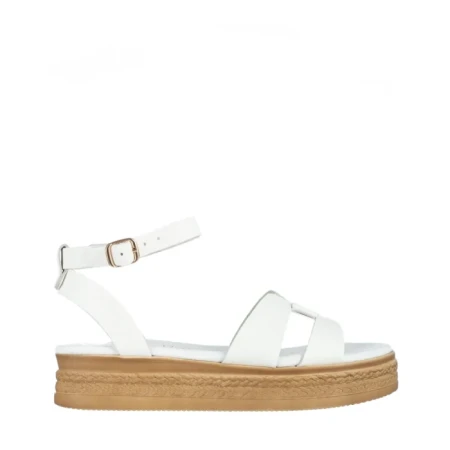 Дамски сандали  Girlhood бели  от естествена кожа  Caderina