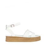 Дамски сандали  Girlhood бели  от естествена кожа  Caderina