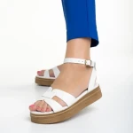 Дамски сандали  Girlhood бели  от естествена кожа  Caderina