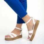 Дамски сандали  Girlhood бели  от естествена кожа  Caderina