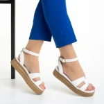 Дамски сандали  Girlhood бели  от естествена кожа  Caderina