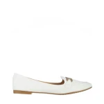 Дамски мокасини  бели  от еко кожа Aelia