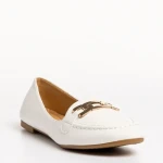 Дамски мокасини  бели  от еко кожа Aelia