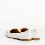 Дамски мокасини  бели  от еко кожа Aelia