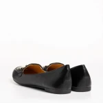 Дамски мокасини  черни  от еко кожа Aelia