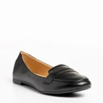 Дамски мокасини  черни  от еко кожа Adelais
