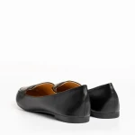 Дамски мокасини  черни  от еко кожа Adelais