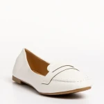 Дамски мокасини  бели  от еко кожа Adelais