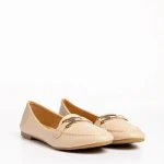 Дамски мокасини  бежови  от еко кожа Aelia
