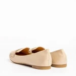 Дамски мокасини  бежови  от еко кожа Adelais