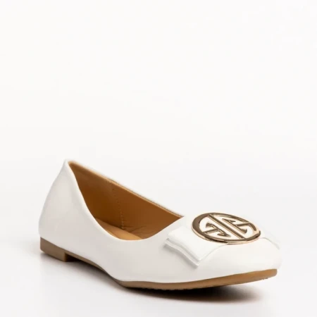 Дамски мокасини  бели  от еко кожа Aelita