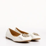 Дамски мокасини  бели  от еко кожа Aelita