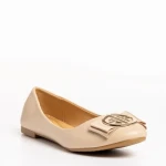 Дамски мокасини  бежови  от еко кожа Aelita