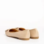 Дамски мокасини  бежови  от еко кожа Aelita