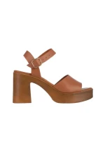 Дамски сандали  Girlhood камел  от естествена кожа  Agni