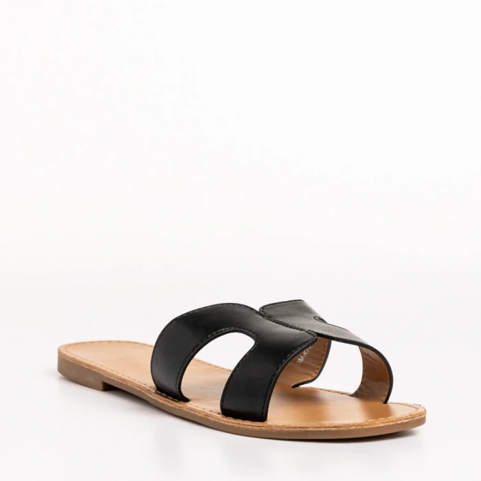 Дамски чехли  черни  от еко кожа  Aveza