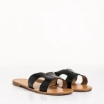 Дамски чехли  черни  от еко кожа  Aveza