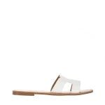 Дамски чехли  бели  от еко кожа  Aveza