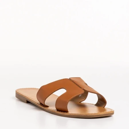 Дамски чехли  камел  от еко кожа  Aveza