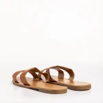 Дамски чехли  камел  от еко кожа  Aveza