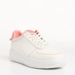 Дамски спортни обувки  бели с розово от еко кожа  Amista