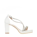 Дамски сандали бели  от еко кожа  Clarisa