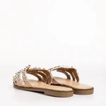 Дамски чехли  бежови  от еко кожа  Alida