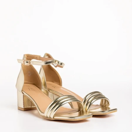 Дамски сандали златисти  от еко кожа  Caprina