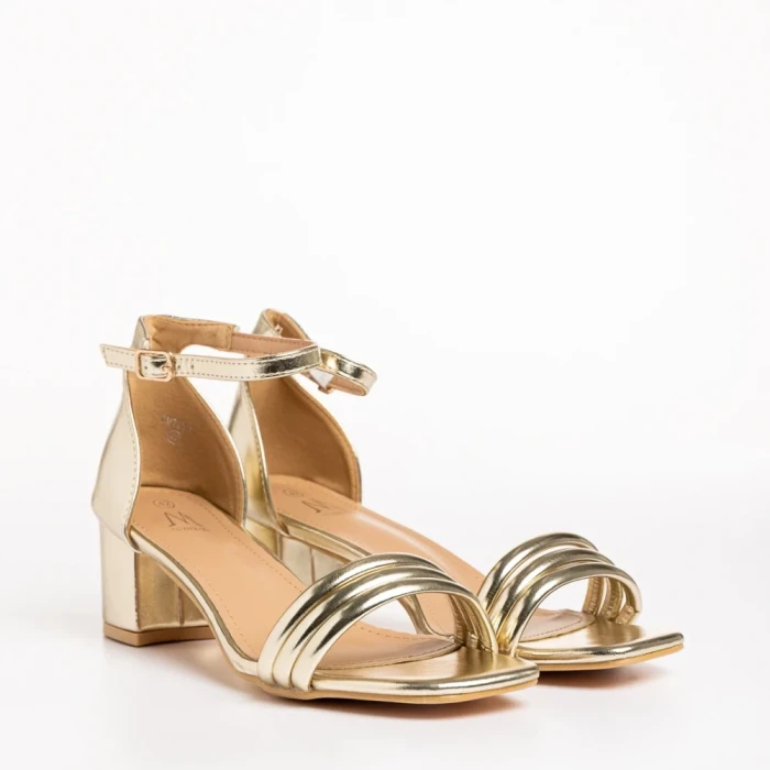 Дамски сандали златисти  от еко кожа  Caprina