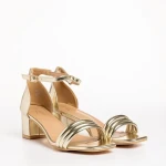 Дамски сандали златисти  от еко кожа  Caprina