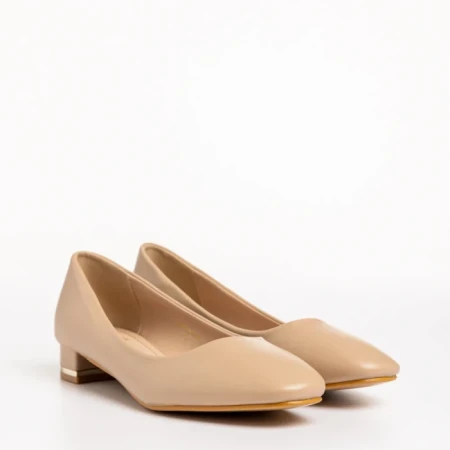 Дамски  обувки  бежови  от еко кожа  Bernarda