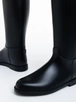 Дамски чизми  черни  от каучук  Gloriana