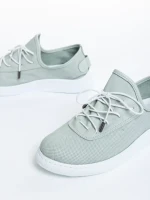 Всекидневни дамски обувки зелени от естествена кожа  Nilda