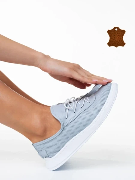 Всекидневни дамски обувки сини от естествена кожа  Nilda