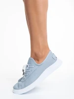 Всекидневни дамски обувки сини от естествена кожа  Nilda