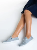 Всекидневни дамски обувки сини от естествена кожа  Nilda