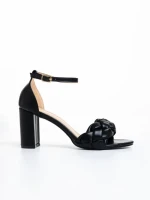 Дамски сандали  черни  от еко кожа  Luigia