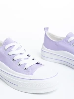 Дамски кецове  лилави от текстилен материал  Andreina