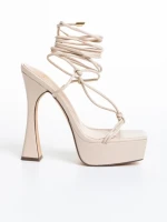 Дамски сандали  бежови от еко кожа  Kimbra