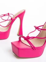 Дамски сандали  цикламени  от еко кожа  Kimbra