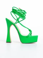 Дамски сандали  зелени  от еко кожа  Kimbra