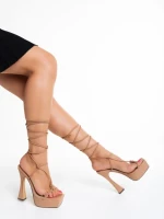 Дамски сандали  камел  от еко кожа  Kimbra