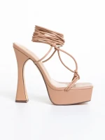 Дамски сандали  камел  от еко кожа  Kimbra