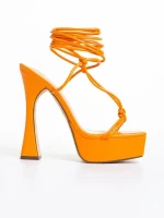 Дамски сандали  оранжеви от еко кожа  Kimbra