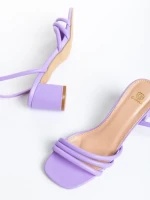 Дамски сандали  лилави от еко кожа  Mariya