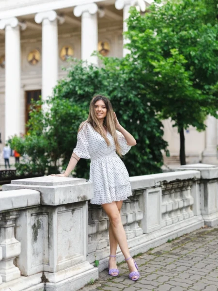 Дамски сандали  лилави от еко кожа  Luigia