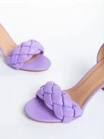 Дамски сандали  лилави от еко кожа  Luigia